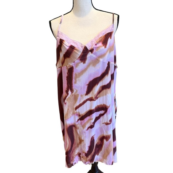 NWT BP.  Lace Cami Mesh Minidress - Tunic Purple Mineral Abstract Size 3X - Picture 5 of 13